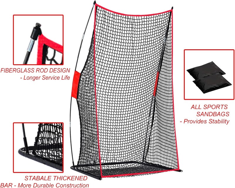 Sharellon Football Kicking Net - Heavy Duty Portable Kicking Goal Cage with Bag - 4x7FT Professional Trainer for Coaches Youth Indoor & Outdoor Games - Image 3